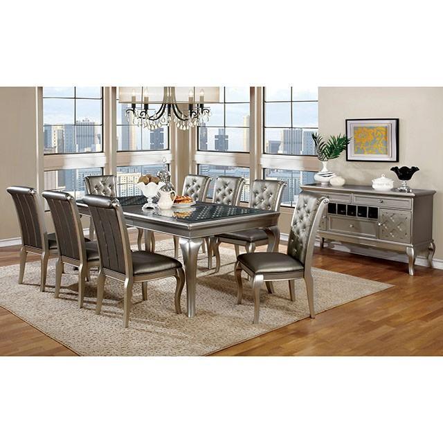 Amina Champagne Dining Table - Visions in Furniture (La Mirada, CA)