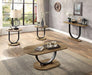 OLBIA Sofa Table, Rustic Oak/Sand Black - Visions in Furniture (La Mirada, CA)