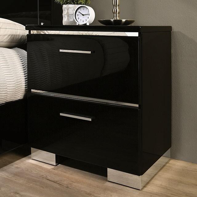 CARLIE Night Stand w/ USB Plug - Visions in Furniture (La Mirada, CA)