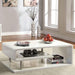 Ninove I White/Chrome Coffee Table - Visions in Furniture (La Mirada, CA)
