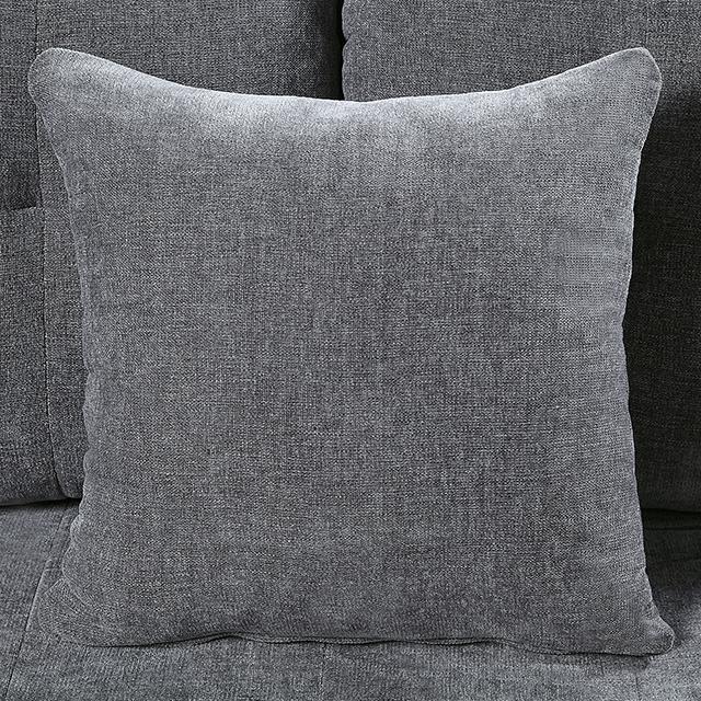 LYNDA Sofa w/ Pillows, Dark Gray - Visions in Furniture (La Mirada, CA)