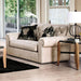 Parshall Beige W/ Gold Highlights Love Seat - Visions in Furniture (La Mirada, CA)