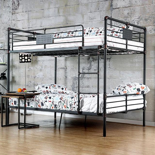 Olga I Antique Black Full/Full Bunk Bed - Visions in Furniture (La Mirada, CA)