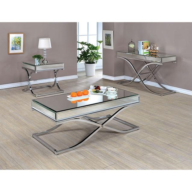 SUNDANCE Chrome Sofa Table, Chrome - Visions in Furniture (La Mirada, CA)