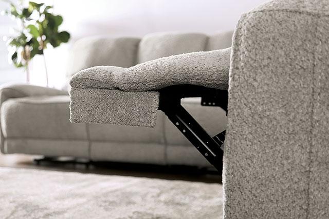 MORCOTE Power Recliner, Light Gray - Visions in Furniture (La Mirada, CA)