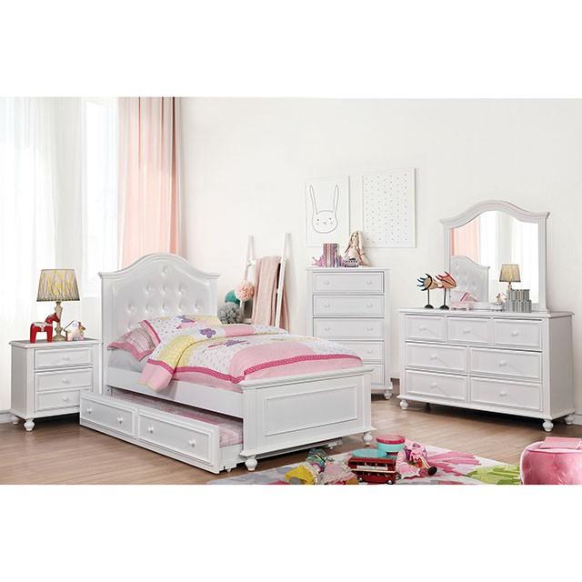 OLIVIA White Night Stand - Visions in Furniture (La Mirada, CA)