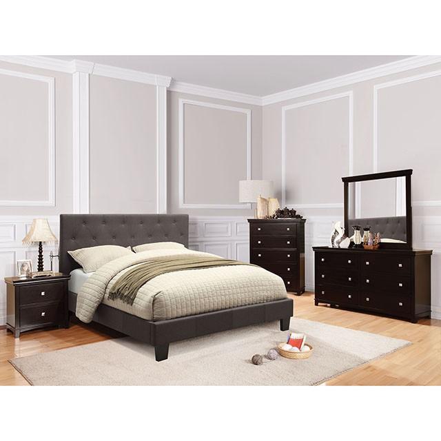 LEEROY Queen & Twin Bed Ivory & Gray - Visions in Furniture (La Mirada, CA)