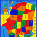 ABBEY Us Map 5' X 8' Area Rug - Visions in Furniture (La Mirada, CA)