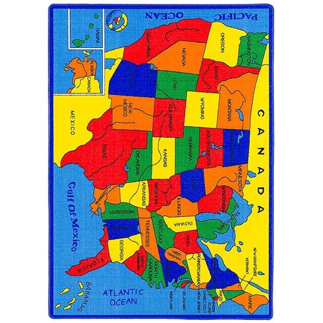 ABBEY Us Map 5' X 8' Area Rug - Visions in Furniture (La Mirada, CA)