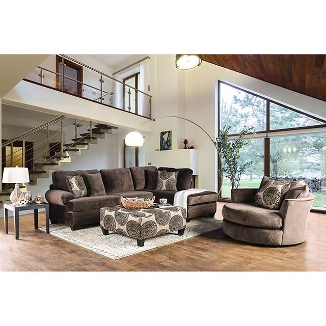 Bonaventura Brown Sectional - Visions in Furniture (La Mirada, CA)