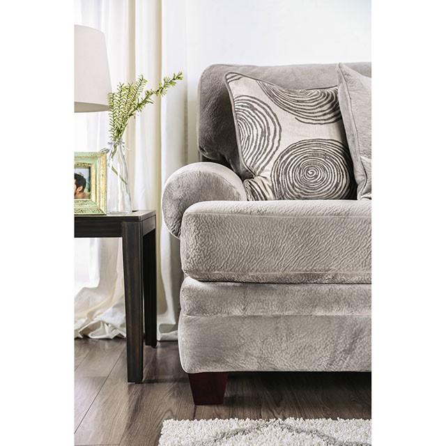 Bonaventura Gray/Pattern Love Seat - Visions in Furniture (La Mirada, CA)