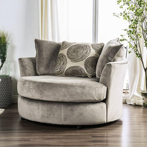 Bonaventura Gray/Pattern Swivel Chair - Visions in Furniture (La Mirada, CA)