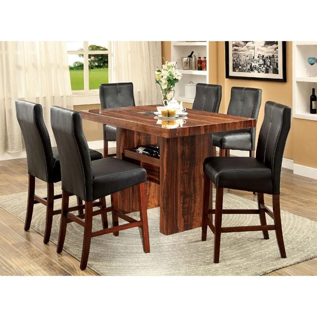 BONNEVILLE II Brown Cherry/Black Counter Ht. Chair (2/CTN) - Visions in Furniture (La Mirada, CA)
