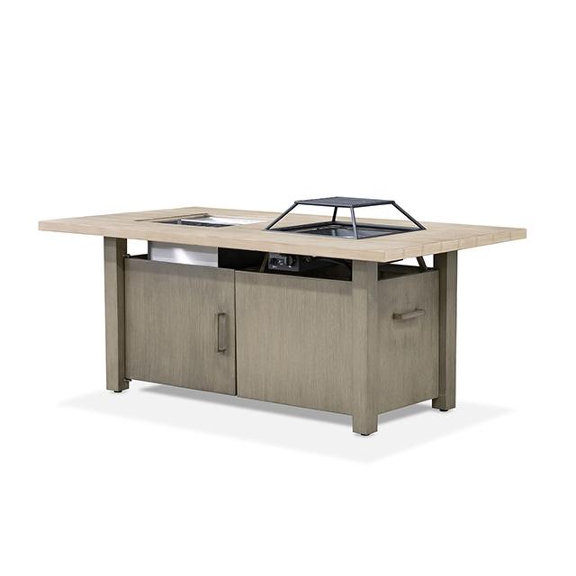 Bordeaux Dining Table w/ Fire Pit & Cooler - Visions in Furniture (La Mirada, CA)