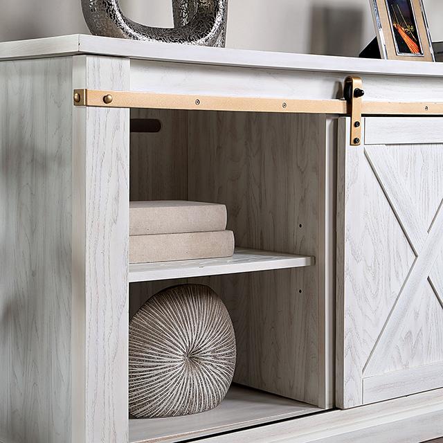 BORREGO TV Stand, Antique White - Visions in Furniture (La Mirada, CA)