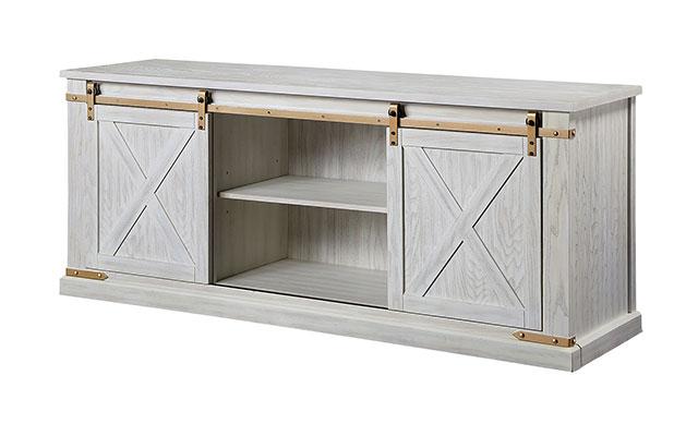 BORREGO TV Stand, Antique White - Visions in Furniture (La Mirada, CA)