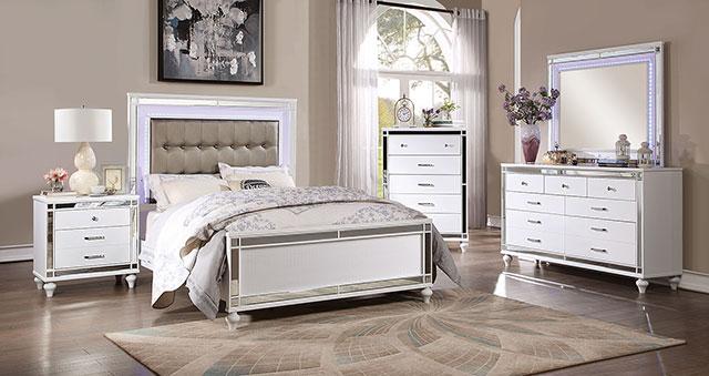 BRACHIUM E.King Bed, White - Visions in Furniture (La Mirada, CA)