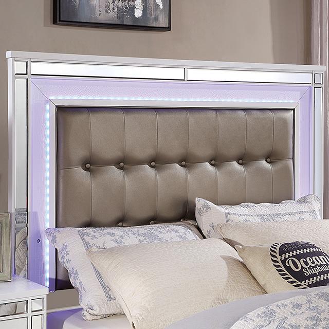 BRACHIUM E.King Bed, White - Visions in Furniture (La Mirada, CA)