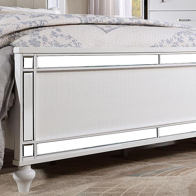 BRACHIUM Cal.King Bed, White - Visions in Furniture (La Mirada, CA)