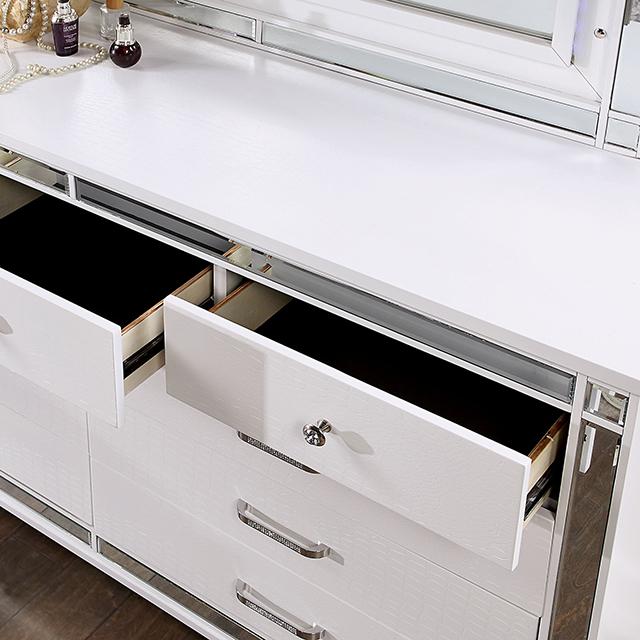 BRACHIUM Cal.King Bed, White - Visions in Furniture (La Mirada, CA)