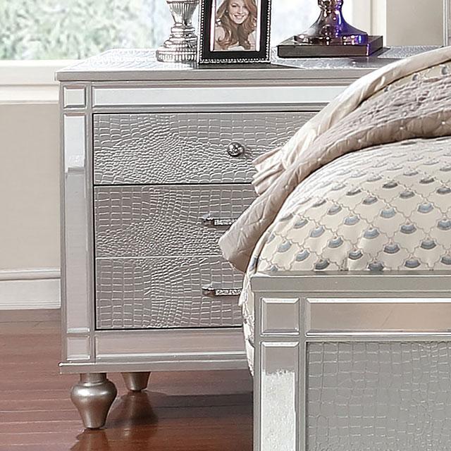 Brachium Silver Night Stand - Visions in Furniture (La Mirada, CA)