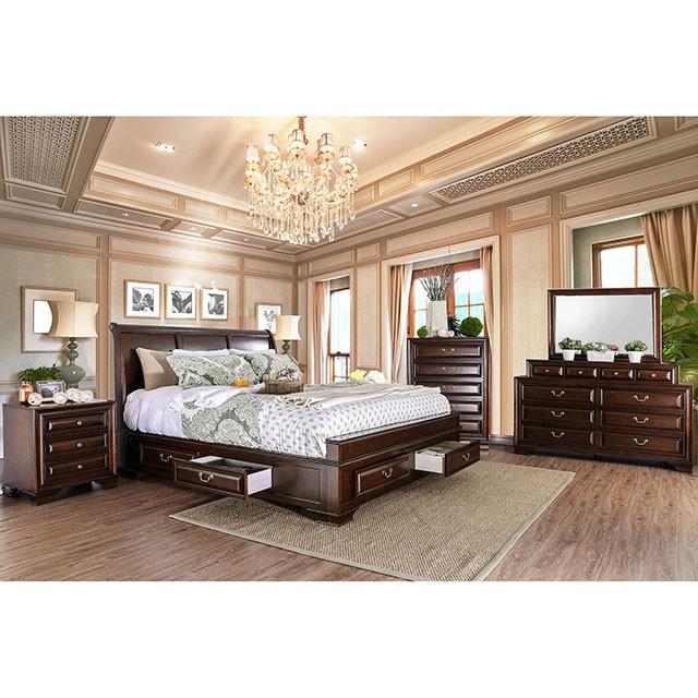 Brandt Bed Chrome & Gray - Visions in Furniture (La Mirada, CA)