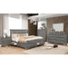 Brandt Bed Chrome & Gray - Visions in Furniture (La Mirada, CA)
