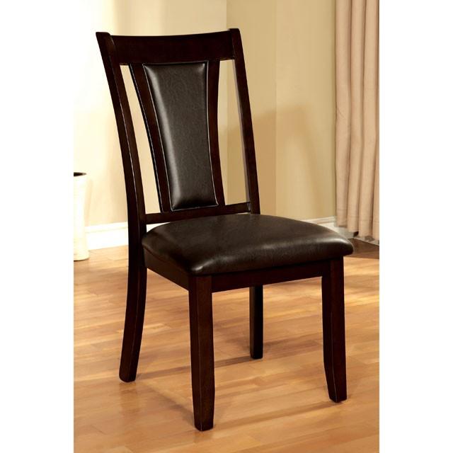 BRENT Dark Cherry/Espresso Side Chair (2/CTN) - Visions in Furniture (La Mirada, CA)