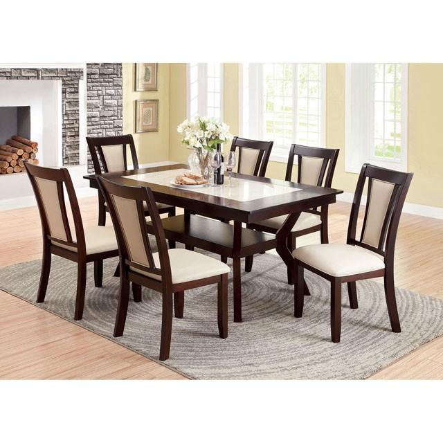 Brent 7 Pc Dining Table Set - Visions in Furniture (La Mirada, CA)