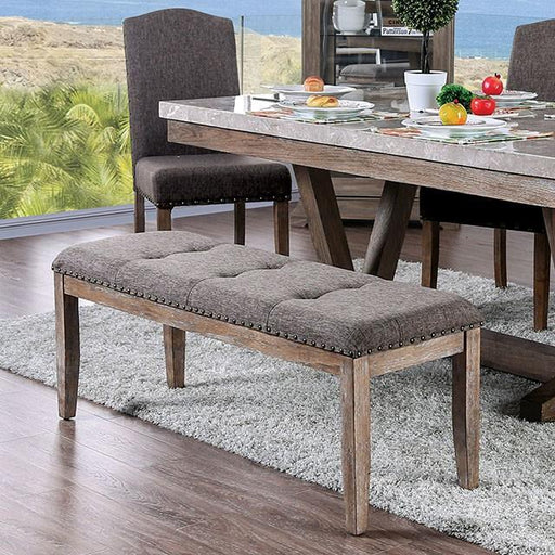 Bridgen Natural/Brown Bench - Visions in Furniture (La Mirada, CA)