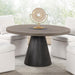 Broager 5 Pc Dining Table Set (White Caster Chairs) Rustic Oak - Visions in Furniture (La Mirada, CA)