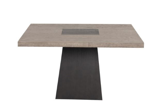 Broager 5 Pc Dining Table Set (White Swivel Chairs) - Visions in Furniture (La Mirada, CA)