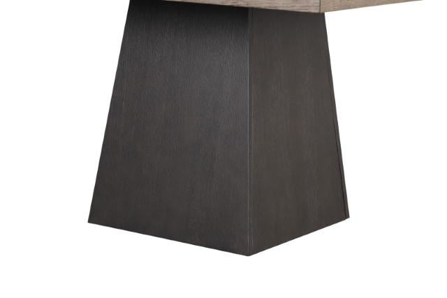 Broager 5 Pc Dining Table Set (White Caster Chairs) Walnut - Visions in Furniture (La Mirada, CA)