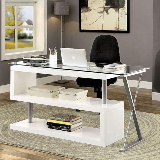 BRONWEN White Desk - Visions in Furniture (La Mirada, CA)