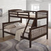 Brookings Twin/Full Bunk Bed White, Brown & Black - Visions in Furniture (La Mirada, CA)
