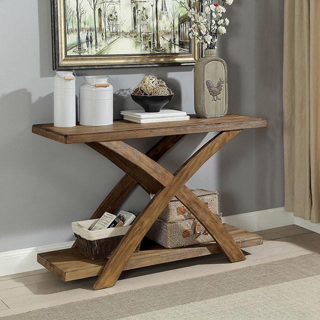 Bryanna Antique Light Oak Sofa Table - Visions in Furniture (La Mirada, CA)