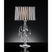 Arya Black/Chrome Table Lamp, Hanging Crystal - Visions in Furniture (La Mirada, CA)