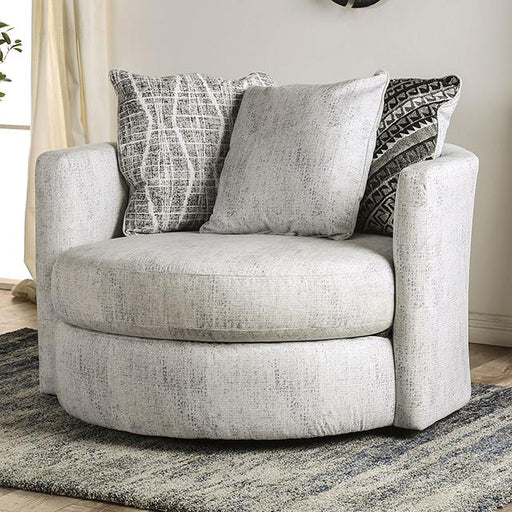 EIMEAR Swivel Chair, Off-white/Black - Visions in Furniture (La Mirada, CA)