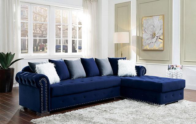 WILMINGTON Sectional, Blue - Visions in Furniture (La Mirada, CA)