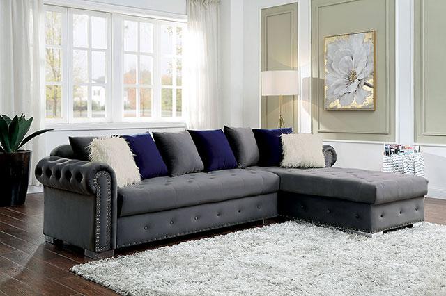 WILMINGTON Sectional, Gray - Visions in Furniture (La Mirada, CA)