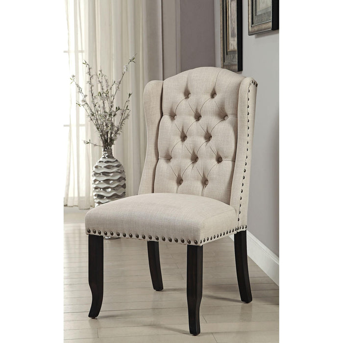 Wingback Chair, Beige (2/CTN) - Visions in Furniture (La Mirada, CA)