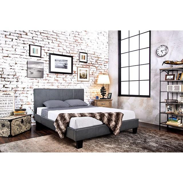 Winn Park Cal.King, E.King, Twin, & Full Bed Chrome, Gray, Brown, & Chrome - Visions in Furniture (La Mirada, CA)