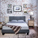 Winn Park Cal.King, E.King, Twin, & Full Bed Chrome, Gray, Brown, & Chrome - Visions in Furniture (La Mirada, CA)