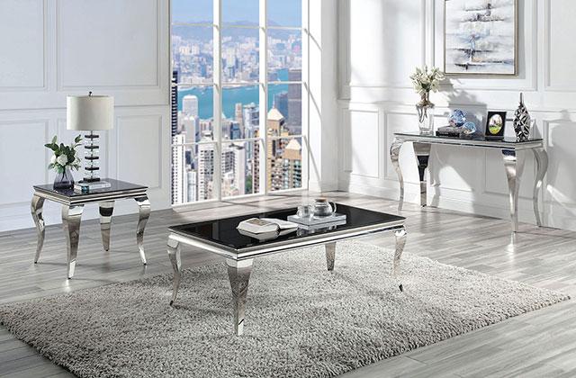 WETZIKON End Table, Black - Visions in Furniture (La Mirada, CA)