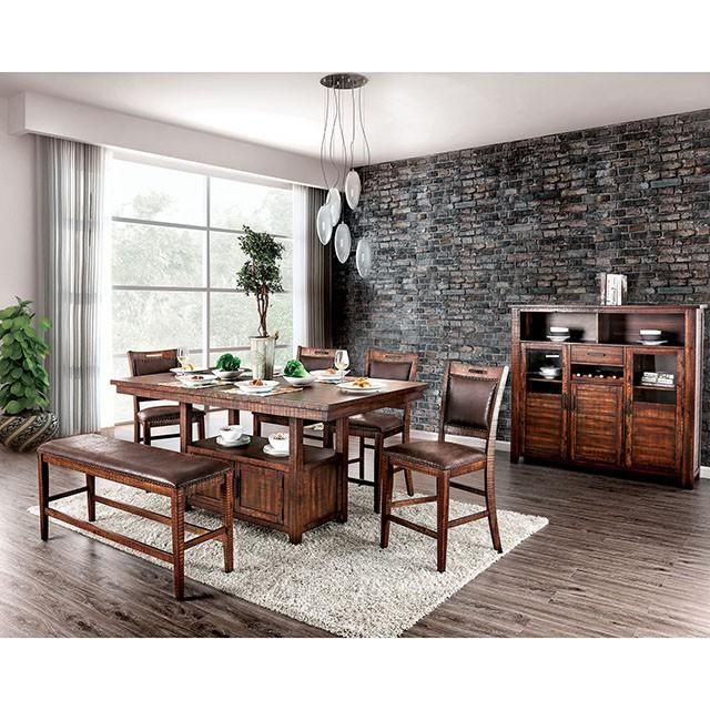 Wichita Light Walnut Counter Ht. Table - Visions in Furniture (La Mirada, CA)