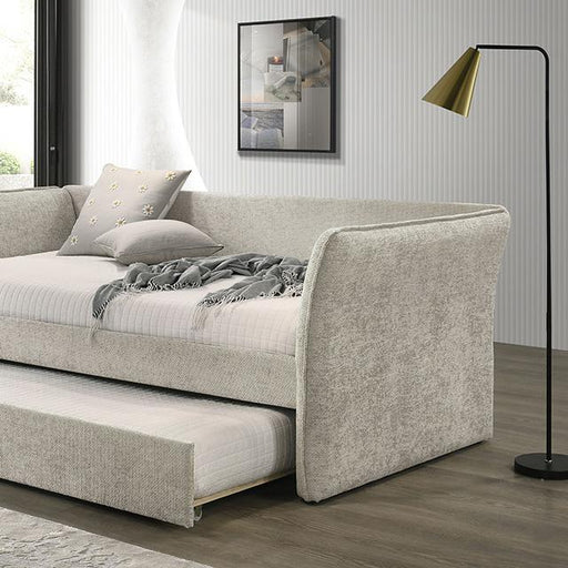 Yuri Twin Daybed w/ Trundle Beige - Visions in Furniture (La Mirada, CA)