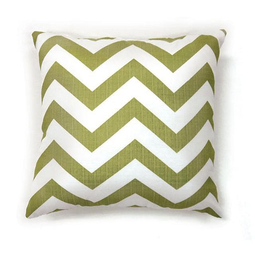 ZOE 22" X 22" Pillow, Green Chevron (2/CTN) - Visions in Furniture (La Mirada, CA)