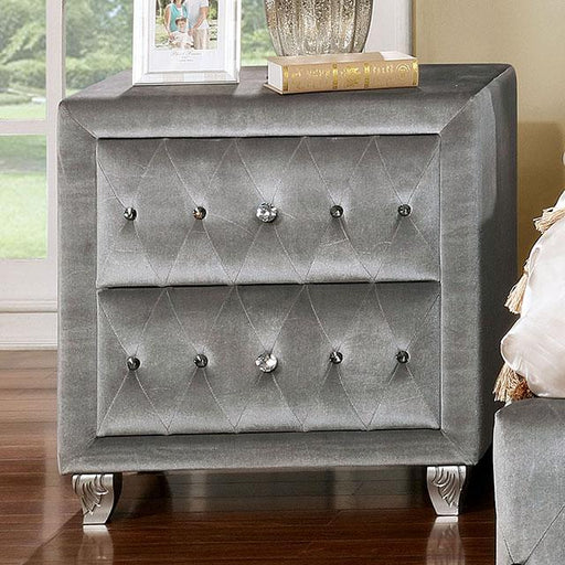 Alzir Gray Night Stand - Visions in Furniture (La Mirada, CA)