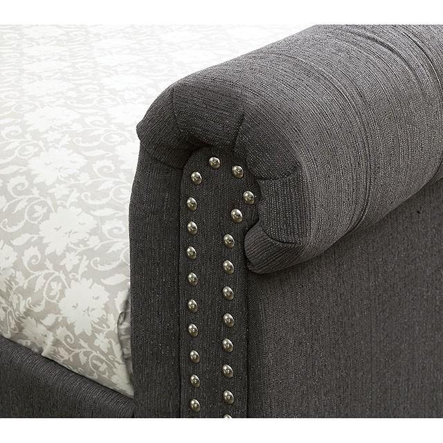 LEANNA Gray Full Daybed w/ Trundle, Gray - Visions in Furniture (La Mirada, CA)