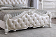 Ventresca E.King & Queen Bed White & Chrome - Visions in Furniture (La Mirada, CA)